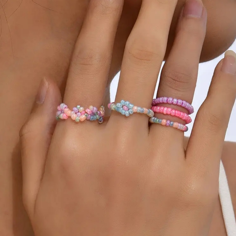 Rice bead rings